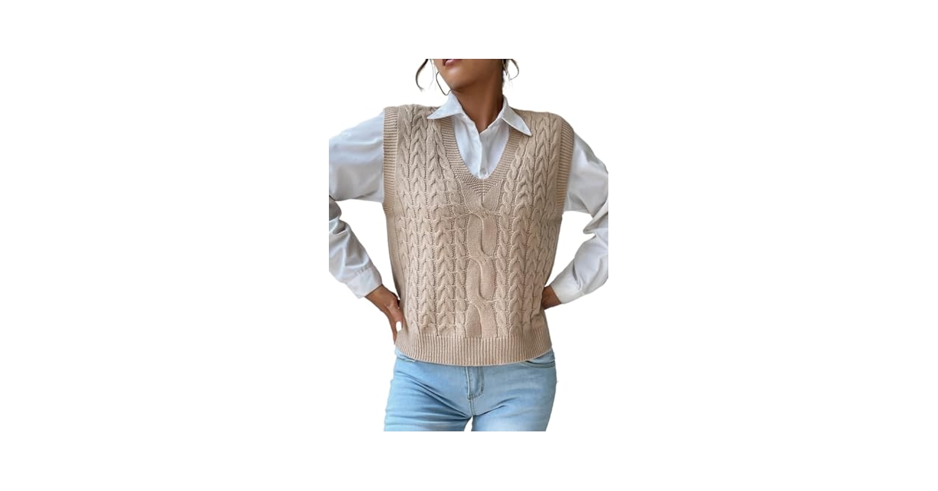 Amazon.com: XSGZFC Knit Sweater Vest V Neck Knit Sweater